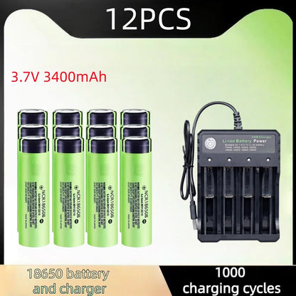Panasonic 18650 A.O Rechargeable Batteries - 3400mAh High-Capacity for Heated Apparel