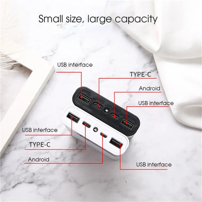 DIY Power Bank Case Charge Storage Box 4pcs 18650 Battery 5V Dual USB Type C Android Micro USB Interface For Smart Phones
