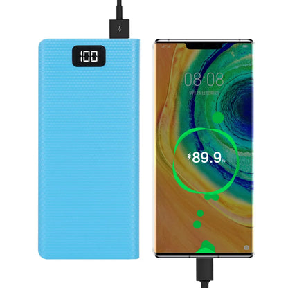 DIY 8*18650 Battery Power Bank A.O Case Charge Storage Box 5V Dual USB Type C Battery Holder Box PD QC3.0 Fast Charge For SmartPhone