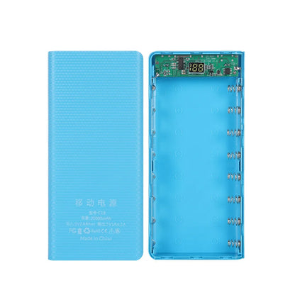 DIY 8*18650 Battery Power Bank A.O Case Charge Storage Box 5V Dual USB Type C Battery Holder Box PD QC3.0 Fast Charge For SmartPhone