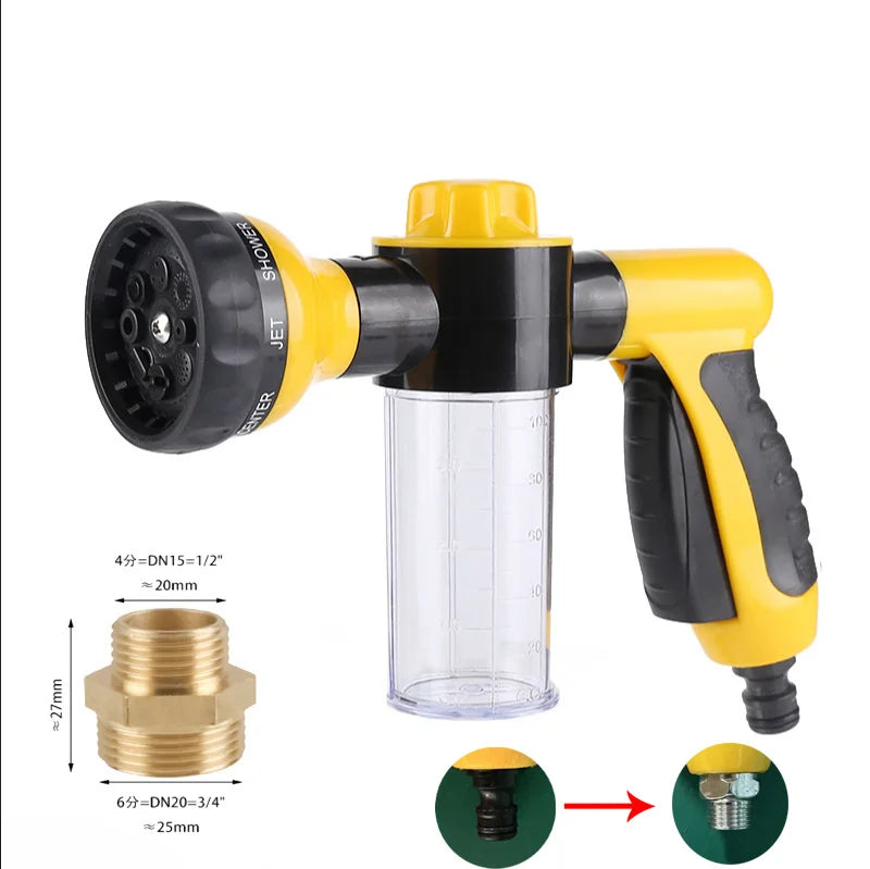 Adjustable Pet Wash Sprayer – Foam & Rinse Hose Attachment for Dogs