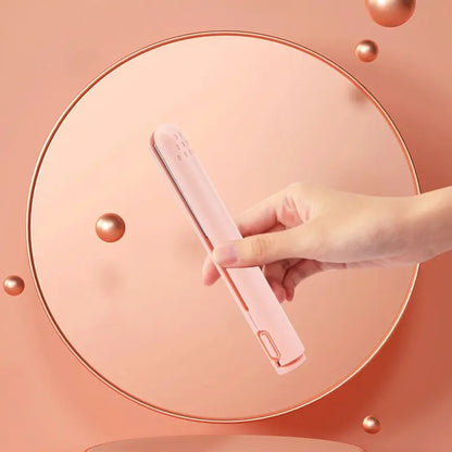 Portable 2-in-1 Curling Iron – USB Rechargeable Straight & Curl Tool