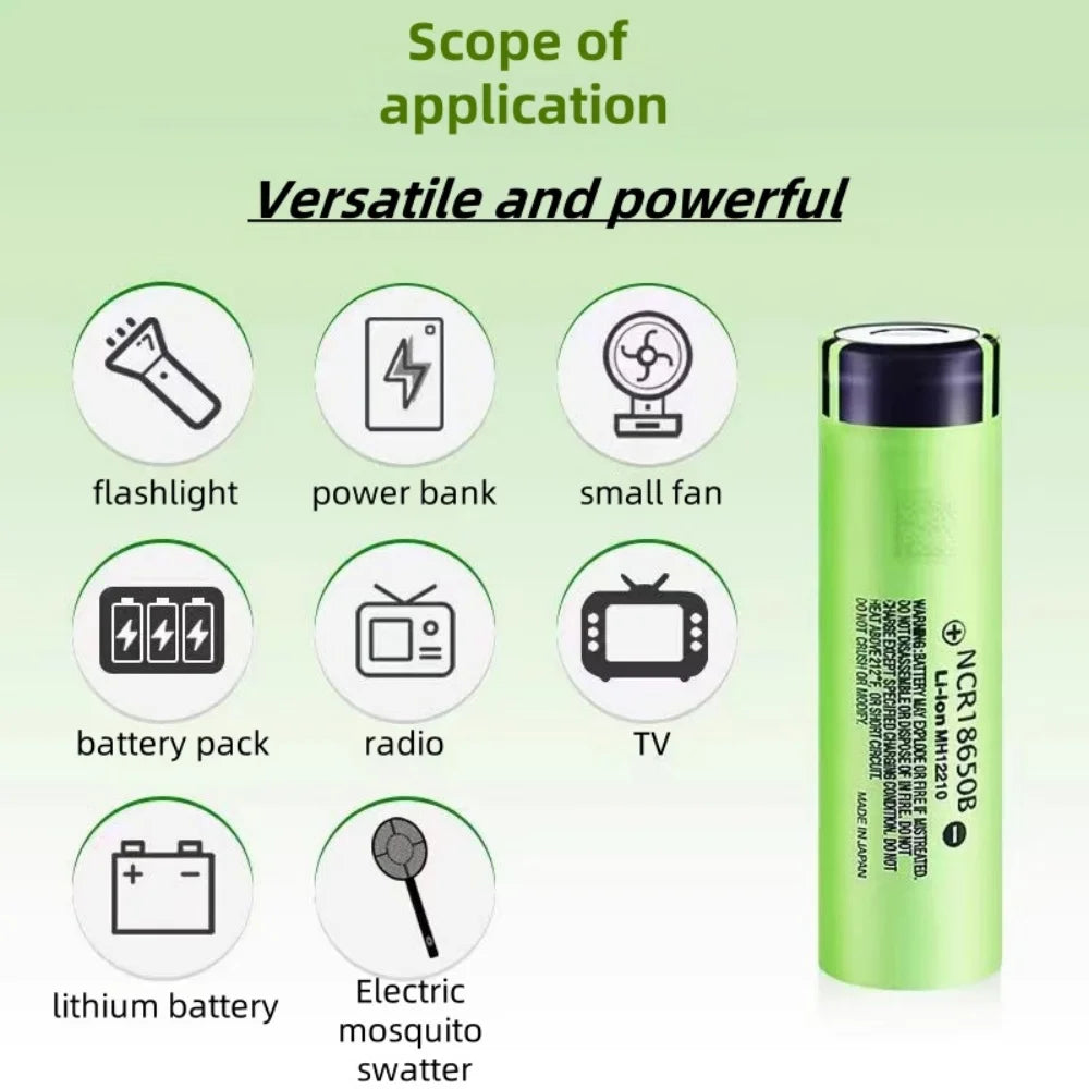 Panasonic 18650 A.O Rechargeable Batteries - 3400mAh High-Capacity for Heated Apparel