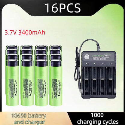 Panasonic 18650 A.O Rechargeable Batteries - 3400mAh High-Capacity for Heated Apparel