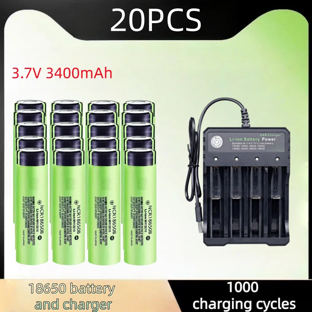 Panasonic 18650 A.O Rechargeable Batteries - 3400mAh High-Capacity for Heated Apparel