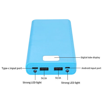 DIY 8*18650 Battery Power Bank A.O Case Charge Storage Box 5V Dual USB Type C Battery Holder Box PD QC3.0 Fast Charge For SmartPhone